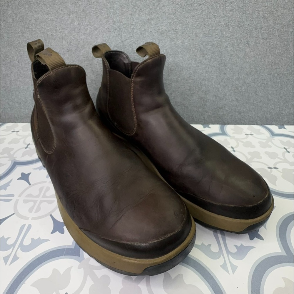 Danner Pub Garden Chelsea‎ Boots Mens 12 Chocolate Leather Rubber Waterproof USA